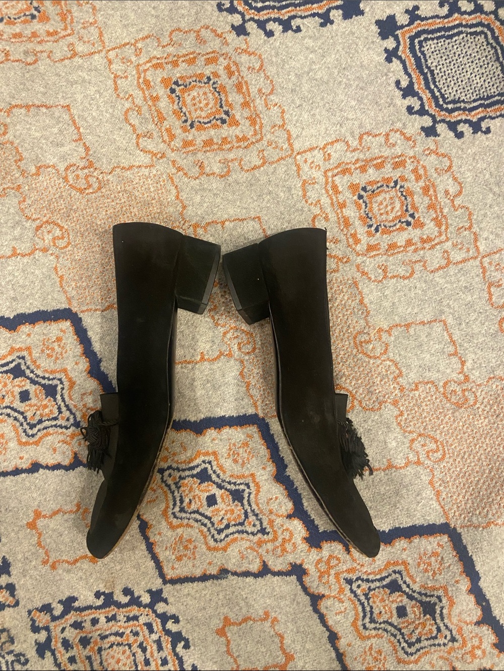 Salvatore Ferragamo Black Suede Tassel Loafers - Picture 8 of 9